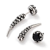 Rose Flower 316 Surgical Stainless Steel Pave Cubic Zirconia Ear False Plugs for Women EJEW-Z050-45D-AS-2