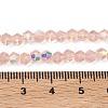 Electroplate Transparent Glass Beads Strands EGLA-K015-18B-4