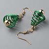 Alloy Spiral Spring Dangle Earring for Women EJEW-WH0012-009-2