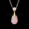 Natural Rose Quartz Perfume Bottle Pendant Necklace PW-WG2A891-08-1