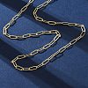 Brass Paperclip Chains Necklaces for Women NJEW-D302-69G-2