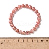 Natural Argentina Rhodochrosite Beaded Stretch Bracelets BJEW-L700-01B-5