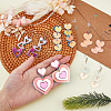 3 pairs 3 style Acrylic Heart Dangle Stud Earrings with Steel Iron Pins for Women EJEW-FI0001-65-3