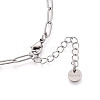304 Stainless Steel Paperclip Chain Necklace NJEW-D045-14P-02-2