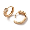 Brass Micro Pave Cubic Zirconia Hoop Earring EJEW-C073-46KCG-2