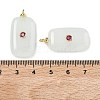 Dyed Natural White Jade  Pendants KK-C251-01G-02-3