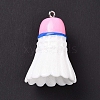 Sport Ball Theme Opaque Resin Pendants RESI-F039-01A-2