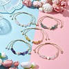 Gemstone Chip Braided Bead Bracelets BJEW-JB10833-2