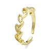 Brass Open Cuff Ring RJEW-B051-18G-1