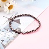 Electroplate Faceted Round Glass Beaded Bracelets BJEW-JB06125-03-4