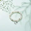 ABS Plastic Imitation Pearl  & Rhinestone Beaded Stretch Bracelet with Alloy Charm for Women BJEW-JB08526-01-2