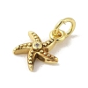 Brass Micro Pave Cubic Zirconia Charms KK-M283-22E-01-2