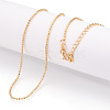 Brass Ball Chain Necklaces NJEW-N054-12G-1