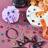 100 Pcs Half Round/Dome Dragon Eye Printed Glass Cabochons GLAA-GA0002-28-5