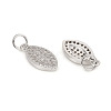 Brass Micro Pave Cubic Zirconia Charms ZIRC-L096-08P-2