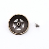 1-Hole Alloy Buttons PALLOY-WH0092-15AB-2