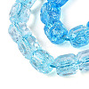Transparent Crackle Glass Beads Strands GLAA-Q108-04A-03-3