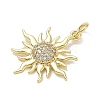 Brass with Rhinestone Pendants KK-CBAD872-01G-02-2