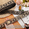 10 Yards Organza Embroidery Flower Ribbons with Paillettes SRIB-WH0011-202A-3