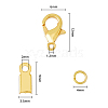120Pcs 2 Color Zinc Alloy Lobster Claw Clasps DIY-HY0001-37-2
