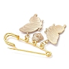 Butterfly & Flower Charm Alloy Enamel Brooches for Women JEWB-BR00144-03-4