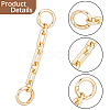 3Pcs Alloy Rectangle Link Bag Extender Chains PURS-BBC0001-05-7