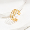 201 Stainless Steel Fashion Open Cuff Ring for Women CU6656-4