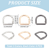 Unicraftale 12Pcs 3 Colors Alloy Spring Gate Rings FIND-UN0003-21-3