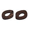 Natural Wenge Wood Pendants WOOD-T023-59-3