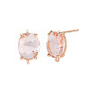 Brass Stud Earring Findings KK-S364-163H-2