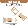 72Pcs 3 Colors Alloy Clasp FIND-CA0010-45-2