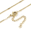 304 Stainless Steel Heart Pendant Necklaces with Cubic Zirconia NJEW-H029-01G-V-3