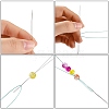 Iron Collapsible Big Eye Beading Needles ES001Y-S-45mm-01-3
