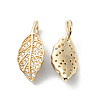 Brass Micro Pave Cubic Zirconia Pendants KK-G462-10KCG-1