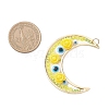 Brass Resin Pendants PALLOY-MZ01073-04-2