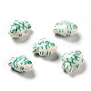 Handmade Printed Porcelain Beads PORC-F005-03F-1