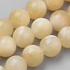 Natural Yellow Jade Beads Strands X-G-S259-49-10mm-1