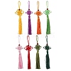 Nylon Chinese Knot Tassels Pendant Decorations HJEW-JM02544-2