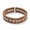 Wooden Watch Band Bracelets for Women Men BJEW-M306-03P-1