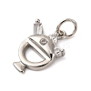 Brass Micro Pave Cubic Zirconia Dessert Charms KK-P308-63P-2
