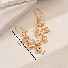 Elegant Brass Heart Tassel Hoop Earrings MS0806-3