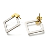 Ion Plating(IP) 304 Stainless Steel Hollow Rhombus Stud Earrings EJEW-C118-04D-2