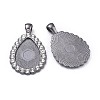 Alloy Pendant Cabochon Settings ALRI-TAC0001-10B-B-2