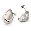 304 Stainless Steel Teardrop Stud Earrings EJEW-I312-02P-2