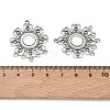 Tibetan Style Alloy Connector Cabochon Settings X-EA541Y-NF-4
