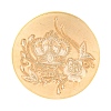 Golden Tone Round Wax Seal Brass Stamp Heads AJEW-S087-01G-12-2