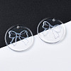 Transparent Resin Pendants RESI-N030-006D-4