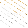 12Pcs 316L Surgical Stainless Steel Paperclip Chain Necklaces NJEW-HS00005-1