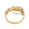 Ion Plating(IP) 304 Stainless Steel Constellation Open Cuff Ring for Women RJEW-C097-01G-12-3