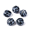 Vintage Porcelain Corrugated Beads PORC-N013-11C-1